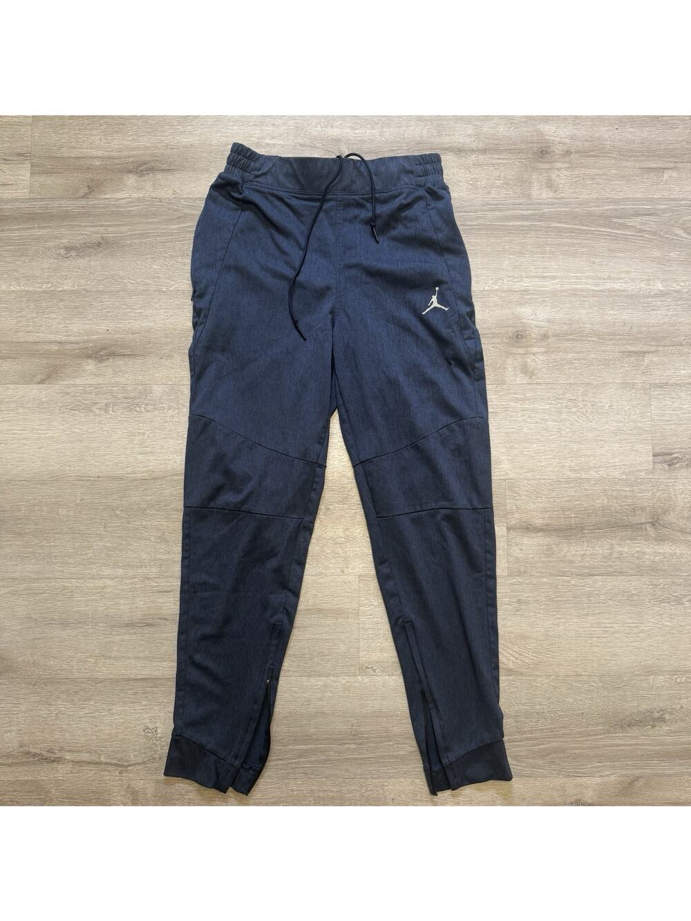 Jordan Jogger Pants Men Medium Black Dri-FIT Utility Athletic Zipper